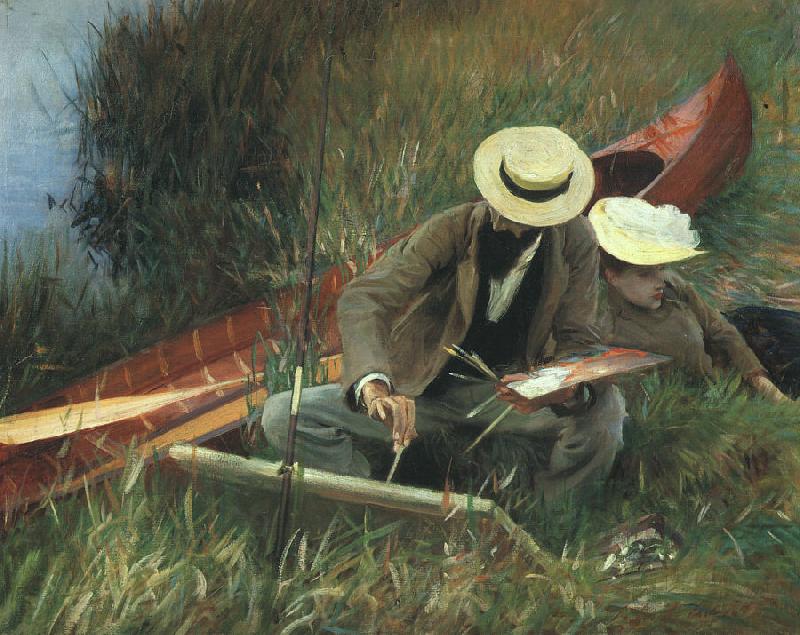 John Singer Sargent Paul Helleu Sketching With his Wife Norge oil painting art